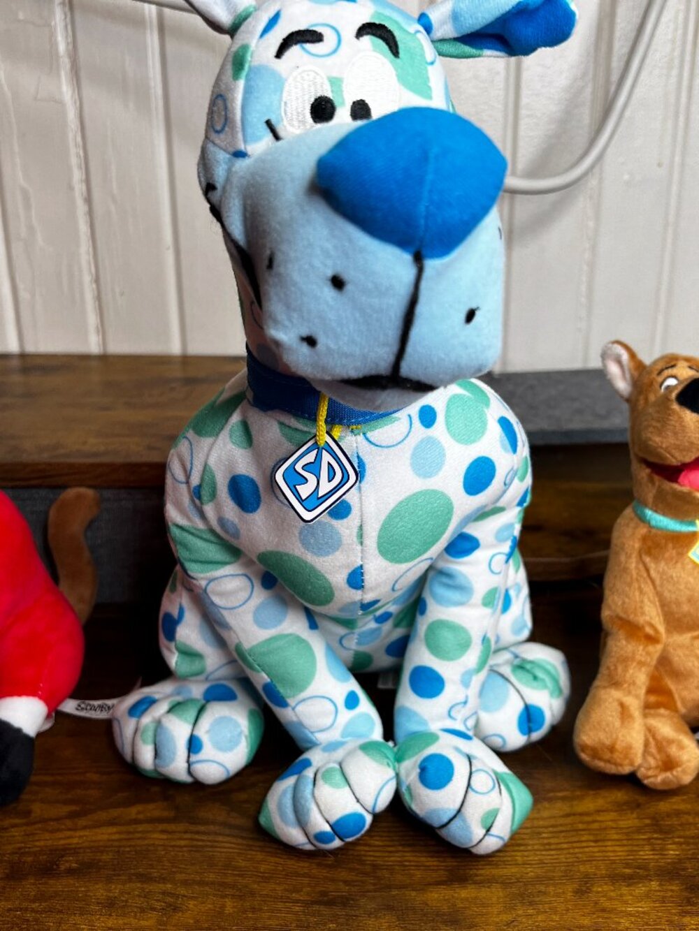 Plush Set NWT Scoob Movie Scooby Doo Christmas Santa Claus Blue Polka Dot Lot